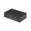 StarTech.com 2 prievadų DisplayPort KVM jungiklis, 4K 60Hz, DP 1.2, EDID valdymas, 2 prievadų USB 3.0 šakotuvas, 4x USB HID prievadai, atitinka TAA