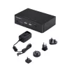 StarTech.com 2 prievadų DisplayPort KVM jungiklis, 4K 60Hz, DP 1.2, EDID valdymas, 2 prievadų USB 3.0 šakotuvas, 4x USB HID prievadai, atitinka TAA