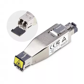 StarTech.com Gigabit Ethernet šviesolaidinis keitiklis RJ45, vienspalvis 10 km / daugiaspalvis 800 m, PoE maitinamas, kompaktiškas, metalinis korpusas, TAA