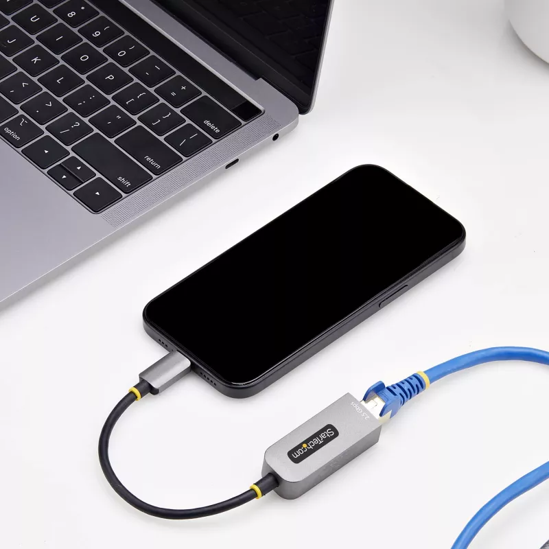 StarTech.com USB-C į Ethernet adapteris 2.5GbE, NBASE-T tinklo plokštė, USB 3.0 Type-C 2.5/1G kelių greičių tinklas, suderinamas su Thunderbolt, Windows ir Mac