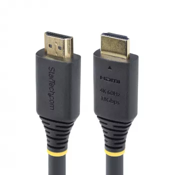StarTech.com 5m Premium Certified HDMI 2.0 laidas, 4K 60Hz/1440p 144Hz, HDR10/HDCP 2.2/ARC, 18Gbps, UHD, TPE apvalkalas