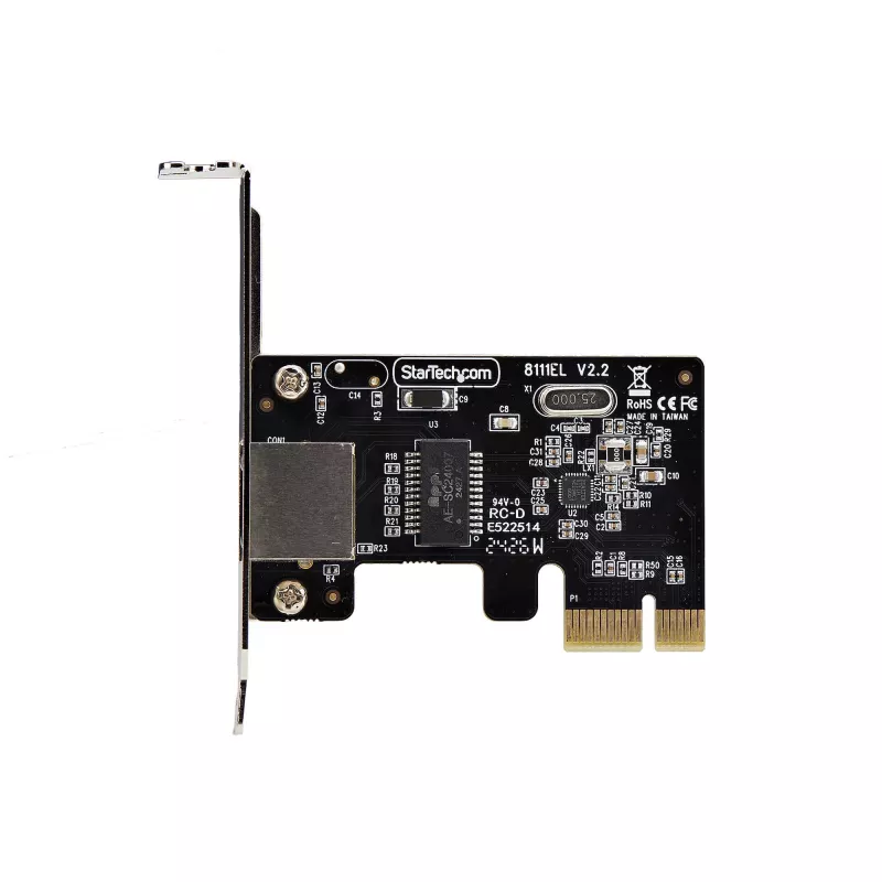 StarTech.com 1 prievado Gigabit PCIe tinklo adapterio kortelė, žemo profilio NIC, 10/100/1000Mbps PCI Express LAN kortelė, Realtek RTL8111H, Windows ir Linux, TAA atitikmuo