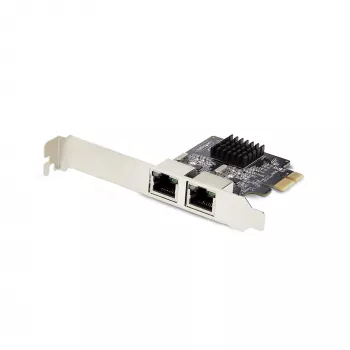 StarTech.com 2 prievadų Gigabit PCIe tinklo adapterio kortelė, 10/100/1000Mbps PCI Express NIC, dvigubas Realtek RTL8111H, veikia su Windows ir Linux, TAA atitinka