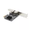 StarTech.com 2 prievadų Gigabit PCIe tinklo adapterio kortelė, 10/100/1000Mbps PCI Express NIC, dvigubas Realtek RTL8111H, veikia su Windows ir Linux, TAA atitinka