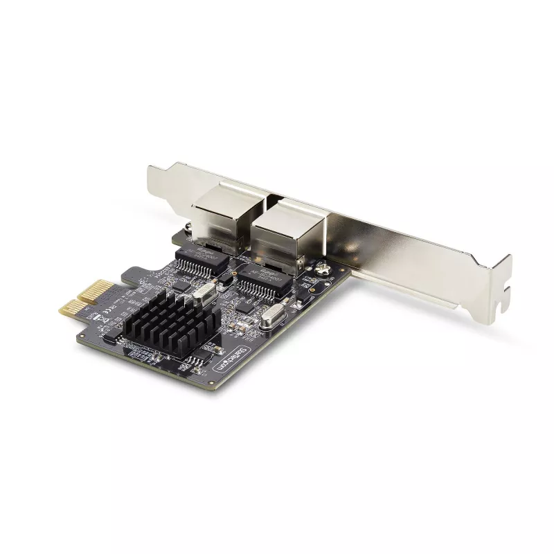 StarTech.com 2 prievadų Gigabit PCIe tinklo adapterio kortelė, 10/100/1000Mbps PCI Express NIC, dvigubas Realtek RTL8111H, veikia su Windows ir Linux, TAA atitinka