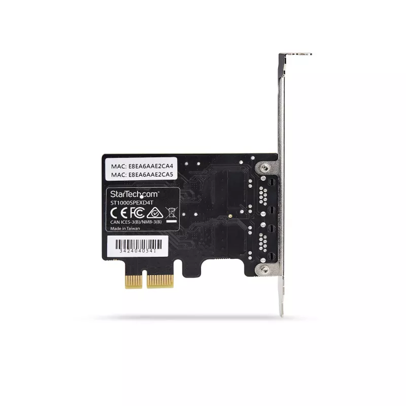 StarTech.com 2 prievadų Gigabit PCIe tinklo adapterio kortelė, 10/100/1000Mbps PCI Express NIC, dvigubas Realtek RTL8111H, veikia su Windows ir Linux, TAA atitinka