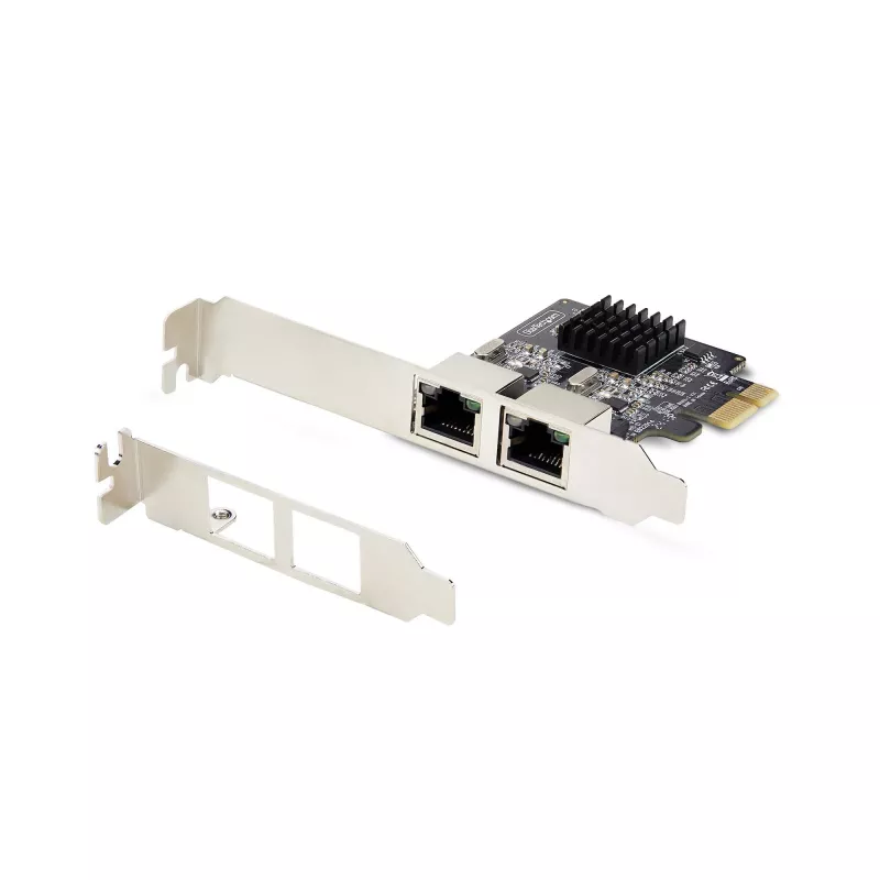 StarTech.com 2 prievadų Gigabit PCIe tinklo adapterio kortelė, 10/100/1000Mbps PCI Express NIC, dvigubas Realtek RTL8111H, veikia su Windows ir Linux, TAA atitinka