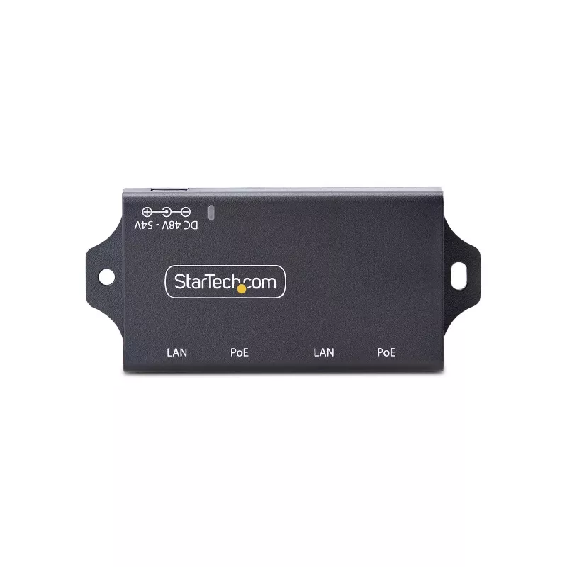 StarTech.com 2 prievadų Gigabit PoE+ įpurškiklis, 10/100/1000Mbps, PoE+ (802.3af/at), 30W, 1Gbps Ethernet, montuojamas ant sienos, nevaldomas maitinimas per Ethernet