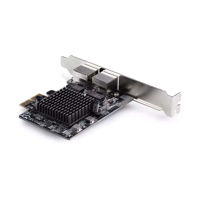 StarTech.com 2 prievadų 5G Gigabit PCIe tinklo adapterio kortelė, 5G/2.5G/1G/100M/10M PCI Express LAN kortelė, Realtek RTL8126, Windows ir Linux, TAA atitikmuo