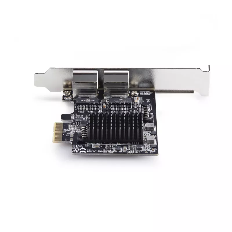 StarTech.com 2 prievadų 5G Gigabit PCIe tinklo adapterio kortelė, 5G/2.5G/1G/100M/10M PCI Express LAN kortelė, Realtek RTL8126, Windows ir Linux, TAA atitikmuo