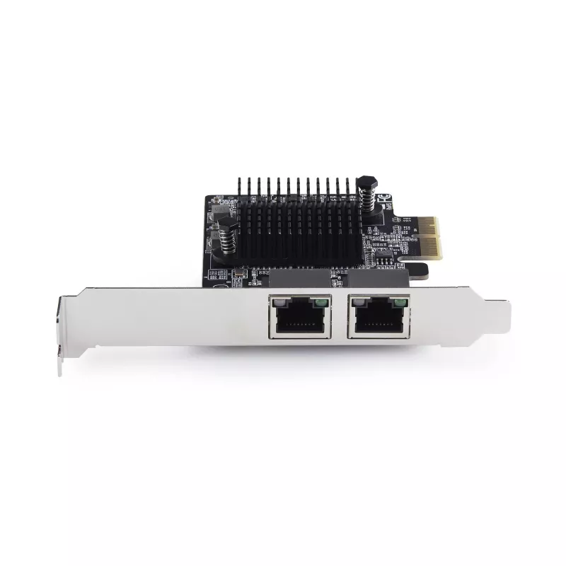 StarTech.com 2 prievadų 5G Gigabit PCIe tinklo adapterio kortelė, 5G/2.5G/1G/100M/10M PCI Express LAN kortelė, Realtek RTL8126, Windows ir Linux, TAA atitikmuo