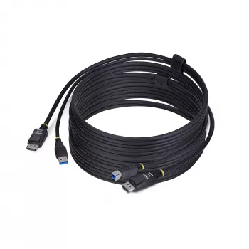 StarTech.com 10ft (3m) DisplayPort ir USB 5Gbps KVM laidas, 4K 60Hz, universaliai suderinamas DP 1.2/USB 3.0 kombinuotas laidas KVM jungikliams