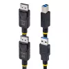 StarTech.com 10ft (3m) DisplayPort ir USB 5Gbps KVM laidas, 4K 60Hz, universaliai suderinamas DP 1.2/USB 3.0 kombinuotas laidas KVM jungikliams
