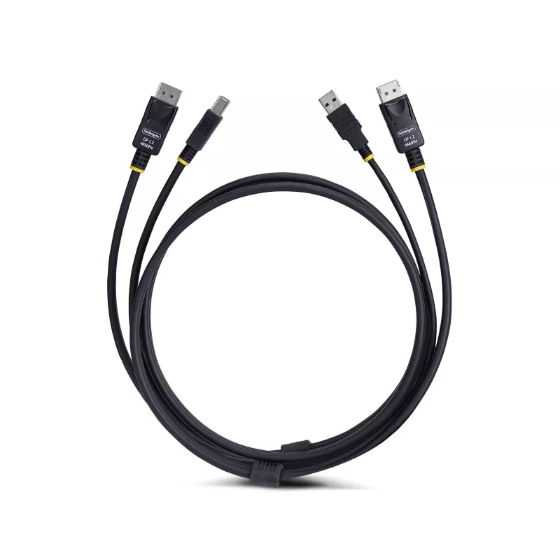 StarTech.com 10ft (3m) DisplayPort ir USB 5Gbps KVM laidas, 4K 60Hz, universaliai suderinamas DP 1.2/USB 3.0 kombinuotas laidas KVM jungikliams