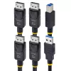 StarTech.com 1,8 m kombinuotas KVM laidas su dviem DisplayPort ir USB 5 Gbps, 4K 60 Hz, DP 1.2 / USB 3.0, universalus suderinamumas su dviejų monitorių KVM jungikliais