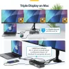 StarTech.com USB-C stotelė trims monitoriams, 140W įkrovimas nešiojamam kompiuteriui, 4K 60Hz HDMI arba DisplayPort, TAA
