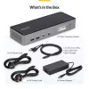 StarTech.com USB-C stotelė trims monitoriams, 140W įkrovimas nešiojamam kompiuteriui, 4K 60Hz HDMI arba DisplayPort, TAA