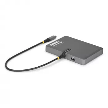 StarTech.com USB-C į keturių monitorių darbo stoties adapteris, 4K 60Hz HDMI, 140W PD perdavimas nešiojamojo kompiuterio įkrovimui, USB prievadas belaidžiai pelėms / klaviatūroms, TAA