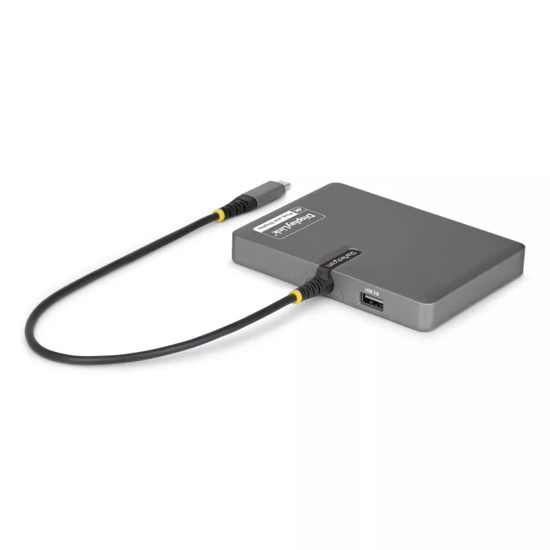 StarTech.com USB-C į keturių monitorių darbo stoties adapteris, 4K 60Hz HDMI, 140W PD perdavimas nešiojamojo kompiuterio įkrovimui, USB prievadas belaidžiai pelėms / klaviatūroms, TAA