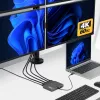 StarTech.com USB-C į keturių monitorių darbo stoties adapteris, 4K 60Hz HDMI, 140W PD perdavimas nešiojamojo kompiuterio įkrovimui, USB prievadas belaidžiai pelėms / klaviatūroms, TAA