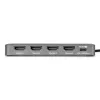 StarTech.com USB-C į keturių monitorių darbo stoties adapteris, 4K 60Hz HDMI, 140W PD perdavimas nešiojamojo kompiuterio įkrovimui, USB prievadas belaidžiai pelėms / klaviatūroms, TAA