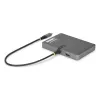 StarTech.com USB-C į keturių monitorių darbo stoties adapteris, 4K 60Hz DisplayPort, 140W PD perdavimas nešiojamojo kompiuterio įkrovimui, USB prievadas belaidžiai klaviatūrai / pelei, TAA