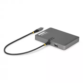 StarTech.com USB-C į keturių monitorių darbo stoties adapteris, 4K 60Hz DisplayPort, 140W PD perdavimas nešiojamojo kompiuterio įkrovimui, USB prievadas belaidžiai klaviatūrai / pelei, TAA