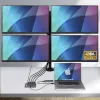 StarTech.com USB-C į keturių monitorių darbo stoties adapteris, 4K 60Hz DisplayPort, 140W PD perdavimas nešiojamojo kompiuterio įkrovimui, USB prievadas belaidžiai klaviatūrai / pelei, TAA