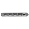 StarTech.com USB-C į keturių monitorių darbo stoties adapteris, 4K 60Hz DisplayPort, 140W PD perdavimas nešiojamojo kompiuterio įkrovimui, USB prievadas belaidžiai klaviatūrai / pelei, TAA