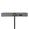 StarTech.com USB-C į keturių monitorių darbo stoties adapteris, 4K 60Hz DisplayPort, 140W PD perdavimas nešiojamojo kompiuterio įkrovimui, USB prievadas belaidžiai klaviatūrai / pelei, TAA
