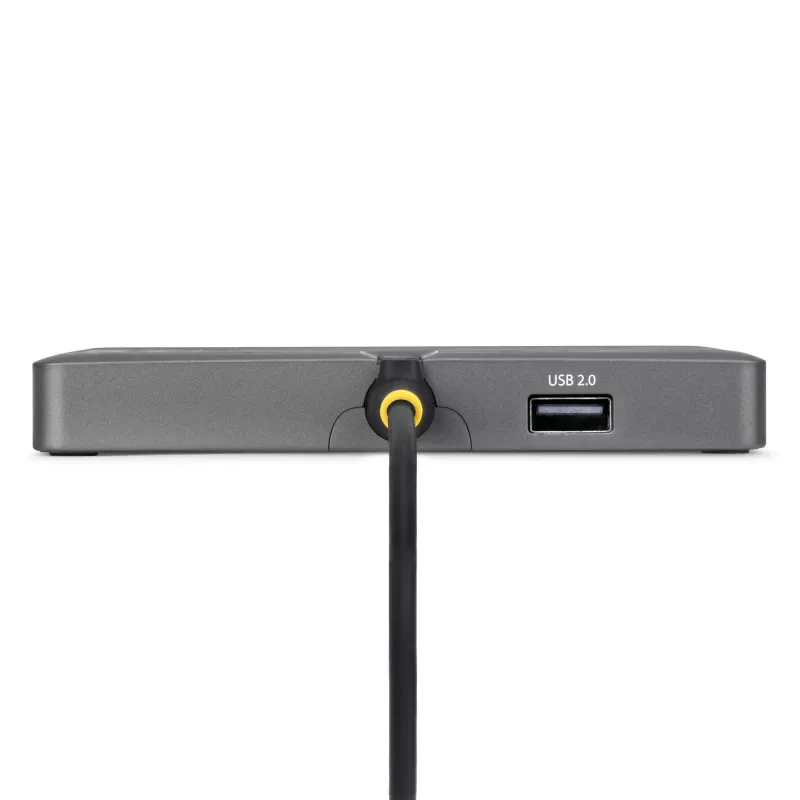 StarTech.com USB-C į keturių monitorių darbo stoties adapteris, 4K 60Hz DisplayPort, 140W PD perdavimas nešiojamojo kompiuterio įkrovimui, USB prievadas belaidžiai klaviatūrai / pelei, TAA