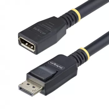 StarTech.com 10ft (3m) DisplayPort 1.4 ilginimo laidas, DP 1.4 prievado apsaugos laidas, 8K 60Hz, DP patinas į patelę ilginimo adapteris, DisplayPort ilginimo laidas, TPE apvalkalas, M/F