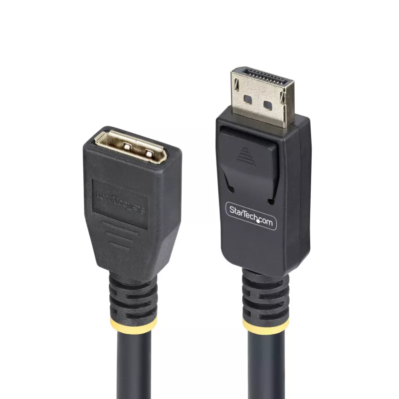 StarTech.com 10ft (3m) DisplayPort 1.4 ilginimo laidas, DP 1.4 prievado apsaugos laidas, 8K 60Hz, DP patinas į patelę ilginimo adapteris, DisplayPort ilginimo laidas, TPE apvalkalas, M/F