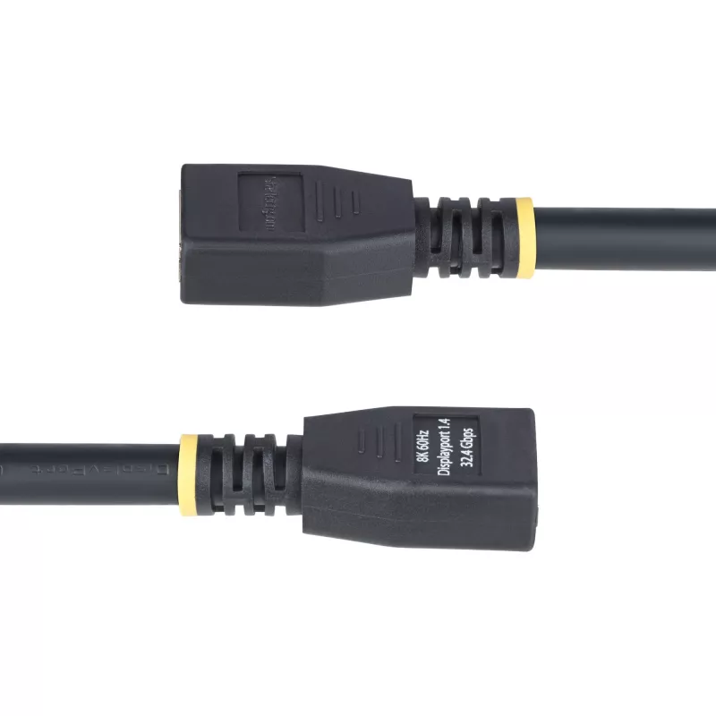 StarTech.com 10ft (3m) DisplayPort 1.4 ilginimo laidas, DP 1.4 prievado apsaugos laidas, 8K 60Hz, DP patinas į patelę ilginimo adapteris, DisplayPort ilginimo laidas, TPE apvalkalas, M/F