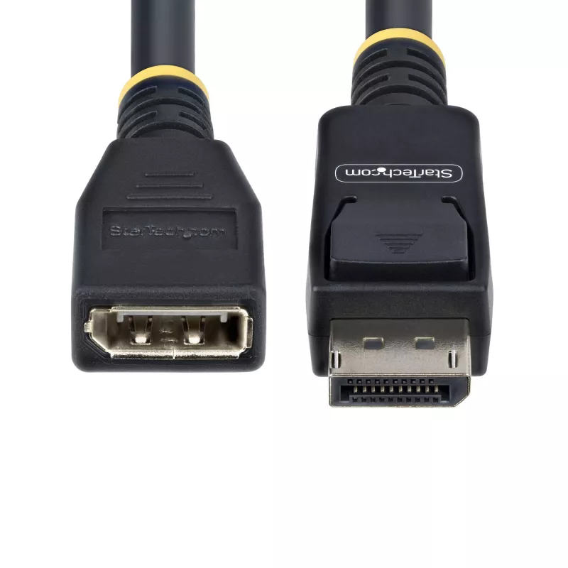 StarTech.com 10ft (3m) DisplayPort 1.4 ilginimo laidas, DP 1.4 prievado apsaugos laidas, 8K 60Hz, DP patinas į patelę ilginimo adapteris, DisplayPort ilginimo laidas, TPE apvalkalas, M/F