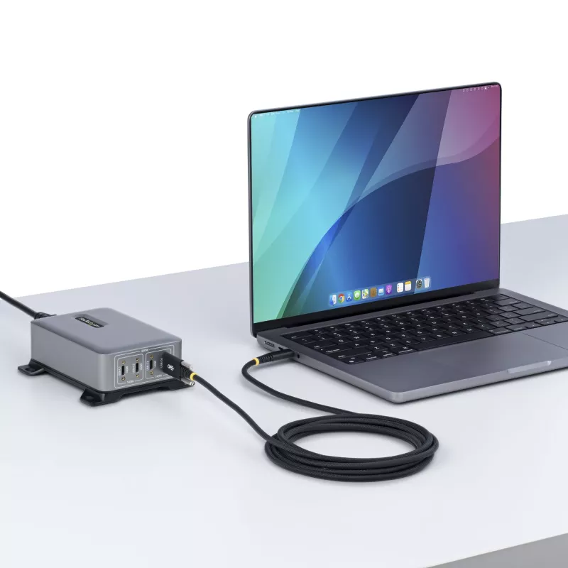 StarTech.com 10ft (3m) USB-C įkrovimo laidas, patvarus ir itin lankstus, su šoniniais fiksavimo varžtais, 240W (5A) PD EPR, USB 2.0 nešiojamojo kompiuterio įkrovimo laidas, USB-IF sertifikuotas, tvirtas USB-C įkrovimo laidas