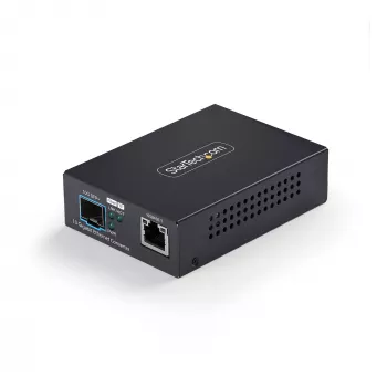 StarTech.com 10GbE SFP+ šviesolaidinis medijos keitiklis, 10 gigabitų Ethernet RJ-45 į 10GBASE-X SFP+, vienmodis, daugiamodis, 16K džambo rėmeliai, TAA atitinkantis