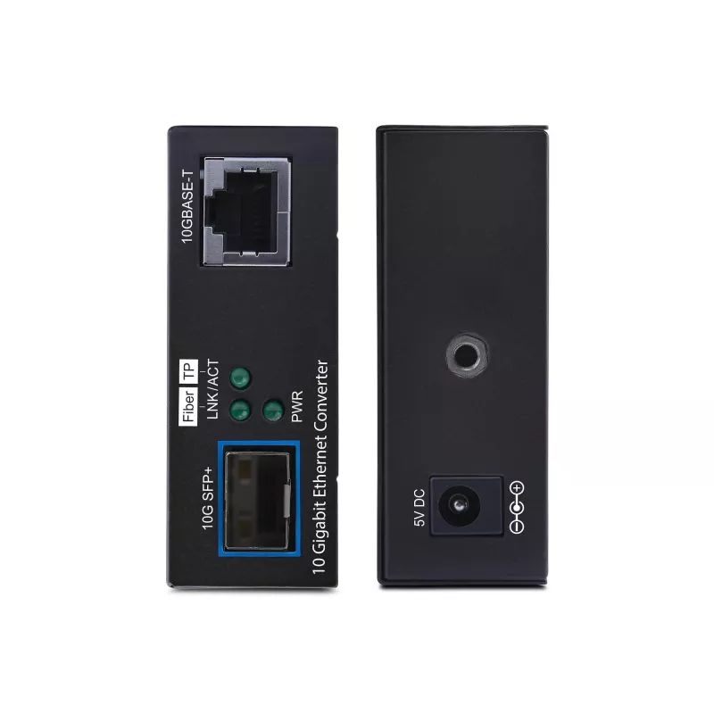 StarTech.com 10GbE SFP+ šviesolaidinis medijos keitiklis, 10 gigabitų Ethernet RJ-45 į 10GBASE-X SFP+, vienmodis, daugiamodis, 16K džambo rėmeliai, TAA atitinkantis