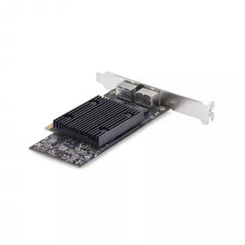StarTech.com 2 prievadų PCIe 10Gb Ethernet tinklo plokštė, 10GbE tinklo sąsajos kortelė, Broadcom BCM57416 lustas, dviguba RJ45 10GBase-T/Gigabit, NIC kortelė, TAA