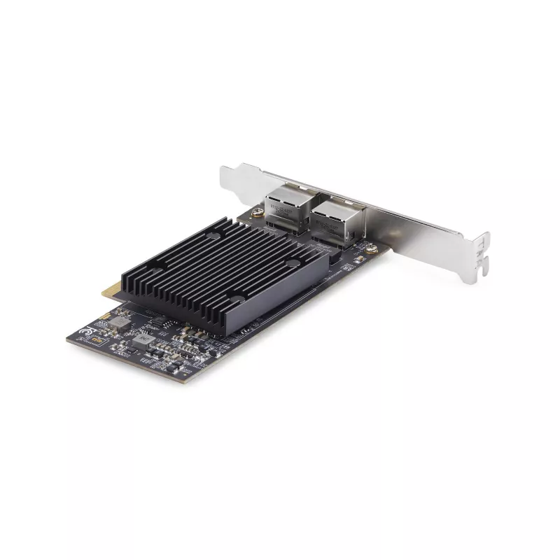 StarTech.com 2 prievadų PCIe 10Gb Ethernet tinklo plokštė, 10GbE tinklo sąsajos kortelė, Broadcom BCM57416 lustas, dviguba RJ45 10GBase-T/Gigabit, NIC kortelė, TAA