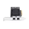 StarTech.com 2 prievadų PCIe 10Gb Ethernet tinklo plokštė, 10GbE tinklo sąsajos kortelė, Broadcom BCM57416 lustas, dviguba RJ45 10GBase-T/Gigabit, NIC kortelė, TAA