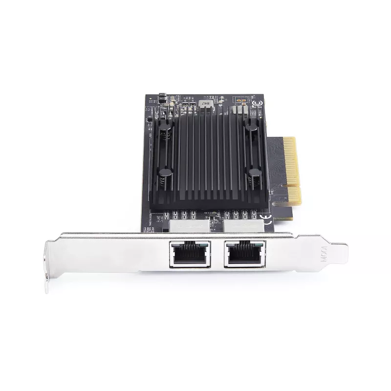 StarTech.com 2 prievadų PCIe 10Gb Ethernet tinklo plokštė, 10GbE tinklo sąsajos kortelė, Broadcom BCM57416 lustas, dviguba RJ45 10GBase-T/Gigabit, NIC kortelė, TAA