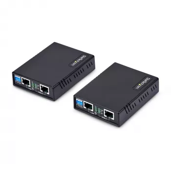 „StarTech.com“ VDSL2 Ethernet tiltų rinkinys per vieną porą laidų, iki 0,6 mylios (1 km) nuotolio LAN kartotuvas per telefono liniją/CAT5e/CAT6, iki 300 Mbps, pakeitimas 110VDSLEXTEU – TAA