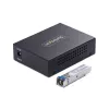 StarTech.com Gigabito eterneto varinių signalų keitiklis į šviesolaidį, SM LC, 20 km, 10/100/1000 Mbps, RJ45 į LC, pilnas metalas, 9K dideli rėmeliai, TAA atitikmuo