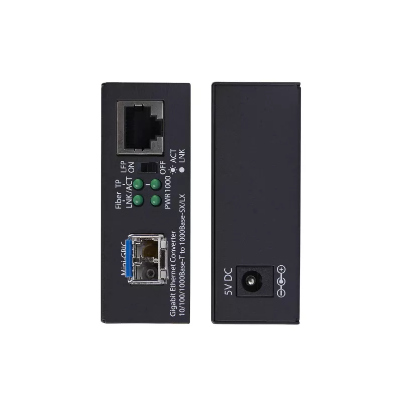 StarTech.com Gigabito eterneto varinių signalų keitiklis į šviesolaidį, SM LC, 20 km, 10/100/1000 Mbps, RJ45 į LC, pilnas metalas, 9K dideli rėmeliai, TAA atitikmuo