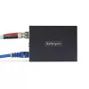 StarTech.com Gigabito eterneto varinių signalų keitiklis į šviesolaidį, SM LC, 20 km, 10/100/1000 Mbps, RJ45 į LC, pilnas metalas, 9K dideli rėmeliai, TAA atitikmuo
