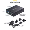 StarTech.com Gigabito eterneto varinių signalų keitiklis į šviesolaidį, SM LC, 20 km, 10/100/1000 Mbps, RJ45 į LC, pilnas metalas, 9K dideli rėmeliai, TAA atitikmuo