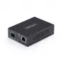 StarTech.com 10GbE daugiagreitis atviras SFP+ šviesolaidinis medijos keitiklis, 10G/5G/2.5G/1G/100M, varis į 10GBASE-X SFP+, vienmodis, daugiamodis, 16K milžiniški kadrai, TAA