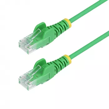 StarTech.com 3 m žalias plonas CAT6 Ethernet kabelis, be užkabinimų, 100W PoE, UTP, LSZH, 28AWG gryna varinė viela, plonas RJ45 tinklo pataikymo laidas su įtempimo mažinimo elementais, individualiai išbandytas