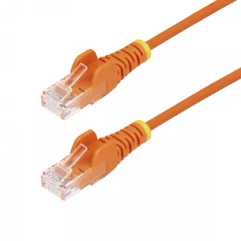 StarTech.com 5m oranžinis plonas CAT6 Ethernet kabelis, be užkliuvimų, 100W PoE, UTP, LSZH, 28AWG gryna varinė viela, plonas RJ45 tinklo pataikymo laidas su įtempimo mažinimo elementais, individualiai išbandytas